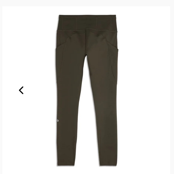 NWOT Lululemon Fast and Free Leggings Dark Olive Green Fall Workout Clothes 2 - Picture 5 of 6